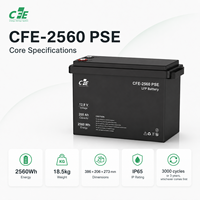 Batterie LiFePO4 LFP CFE-2560 PSE 12.8V 200Ah avec BMS IP65, 3000 cycles, pour onduleur Sungrow, solaire marin et alimentation de secours solaire