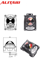 Actionneur pneumatique ALITAIR APL210N 310N Valveco avec boîtier de commutateurs de fin de course antidéflagrants