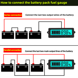 Testeur de batterie numérique au plomb-acide LCD BW-LY6N, indicateur de capacité de la batterie, moniteur, instruments électriques pour voiture, vélo électrique - Product Image 2