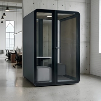 Cabina de Oficina UNIBOOTH de Grado Industrial, Insonorizada 33dB, ISO 23351, Ignífuga, de Ensamblaje Rápido, Diseño Moderno, para Oficina Abierta o Biblioteca
