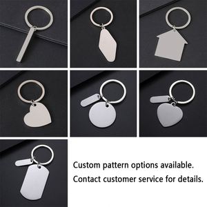 High Quality Blank Star <b>Custom</b> Stainless Steel <b>Keychain</b> with Small Round Piece - Product Image 6