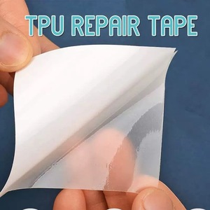 <span class=keywords><strong>Film</strong></span> de stratification thermique adhésif simple <span class=keywords><strong>face</strong></span> TPU auto-adhésif fort pour une utilisation de masque facial Transparent noir étanche - Product Image 1