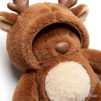 Peluche de Noël en forme de renne au design original, adorable animal en peluche, fabrication OEM/ODM personnalisée pour les fêtes