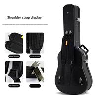 Étui de guitare résistant à la pression et aux chocs, en cuir, pour guitare acoustique, folk, classique, avec doublure en peluche, pour instrument à cordes (OEM ODM)