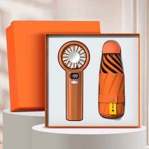 Juego de Regalo Promocional Personalizado con Logotipo y Color a Medida, Paraguas 2 en 1 con Ventilador Integrado, Impresión UV en Papel, Hecho a Mano - Product Image 4