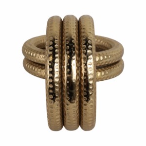 Linked Ring Sculpture Metal Decorative Object For Home Office Living Room Coffee Table - Product Image 4