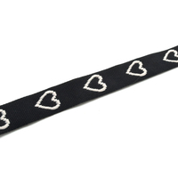Sangle de lettre Jacquard noir en nylon quantité minimale de commande bas d'usine pour sangle de sac et ceinture