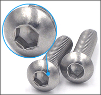 ISO7380 M2 M2.5 M3 M4 M5 M8 M10 M12 Boulons à tête hexagonale en acier inoxydable 316 Vis en acier inoxydable Boulon M6