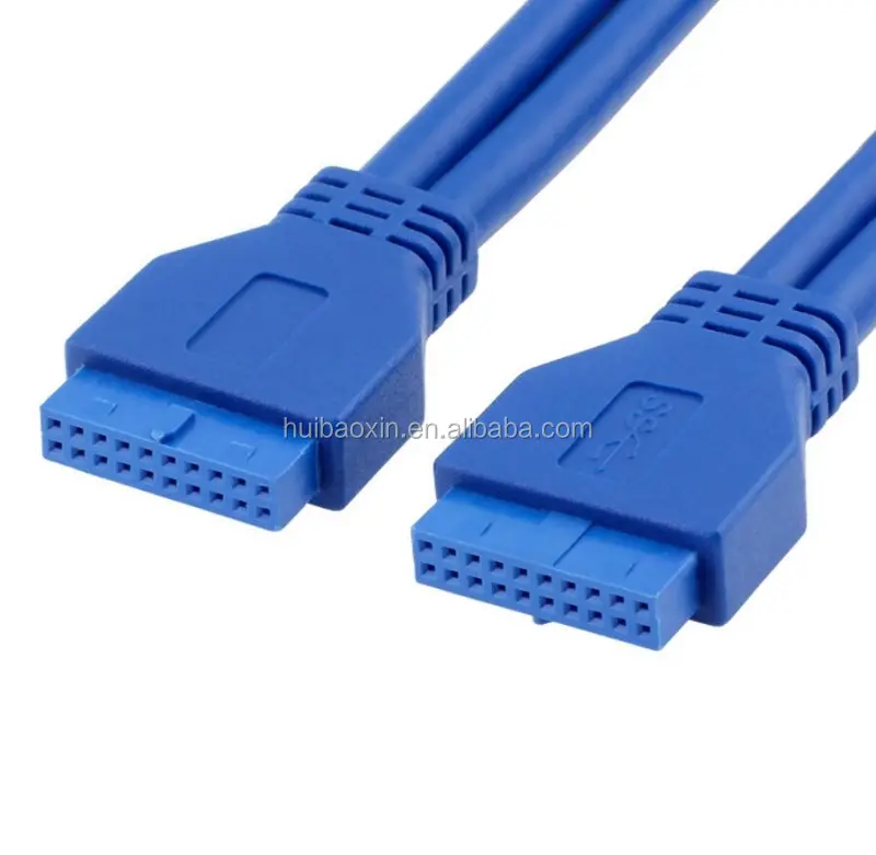 high quality 20 pin usb internal motherboard usb 3.0 20 pin male extension adapter cable