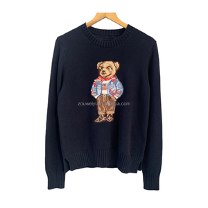 Suéter de Punto para Mujer <span class=keywords><strong>RL</strong></span> 2026, para Bordar, Serie Ral Bear, Manga Larga, Cuello Redondo, Estilo Manta, Suéteres Ren para Mujer, Frente PH - Product Image 4