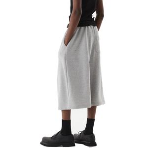 Wholesale Streetwear Comfortable Casual Oversize 100% Cotton Black Baggy Men's Bermuda <b>Sweat</b> <b>Pant</b> - Product Image 4