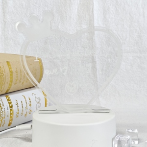 Tablero de Mensajes Acrílico Innovador, Personalizable, con LED Borrable, Decoración para Fiestas Familiares, Luz Nocturna LED 3D - Product Image 3