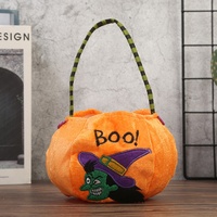 Sac à bonbons d'Halloween de style européen, motif citrouille, sac cadeau décoratif pour la maternelle, accessoire de décoration de fête