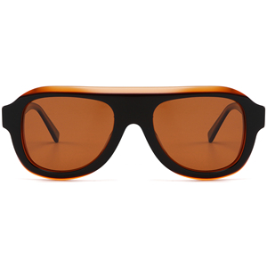 Modern Rectangle Sunglasses Full Rim Tortoise Shell <b>Frame</b> Brown Lens Anti-Uv Protection Unisex Adult - Product Image 6