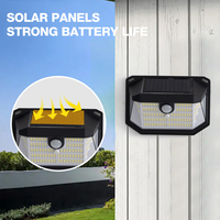 Fournit une éclairage lumineux et économe en énergie, 120 cycles, lampe murale solaire à trois faces lumineuses