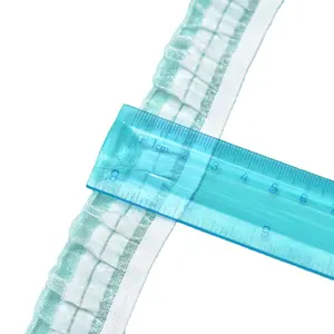 Werkseitig angepasste hochwertige Doppels chicht einseitige Pilz spitze transparente Spitze Mesh elastische Schulter gurt Gurtband