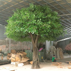 Trong Nhà Trang Trí Nhân Tạo Cây Lụa Màu Xanh Lá Cây Mô Phỏng Cây Nhân Tạo Banyan Cây - Product Image 2