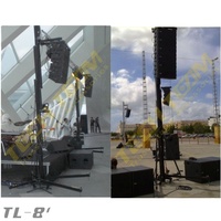 Torre de Soporte Vertical Negra para Altavoces Line Array
