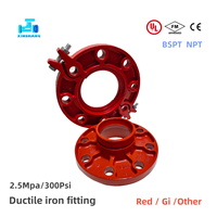 Raccord rainuré flexible en fonte ductile 2 pouces pour système d'incendie FM UL, raccord de tuyauterie de lutte contre l'incendie, coude rainuré