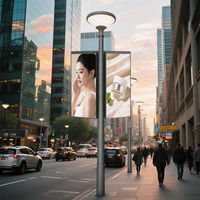Pour Cosun Double face LED écran lumière pôle étanche nuit rue publicité affichage pour les magasins de détail IP65 évalué extérieur