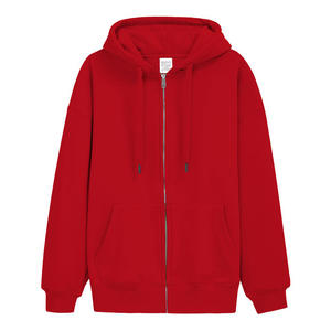 Sudadera con capucha de forro polar suave de zorro plateado con cremallera, color liso, básica, oversize, de ajuste holgado, para hombre, estilo streetwear, unisex - Product Image 1