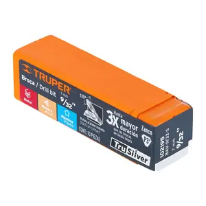 ดอกสว่าน HSS กล่อง 10 ชิ้น ขนาด 9/32 นิ้ว ตราทรูซิลเวอร์ สำหรับงานโลหะ ยี่ห้อ TRUPER - Product Image 2