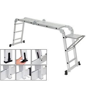 Deliladder New Customized <strong>3</strong>.2m <strong>Folding</strong> <strong>Step</strong> <strong>Ladder</strong> Scaffolding Telescopuic Aluminium <strong>Ladder</strong> - Product Image 5