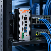 Boîtier de calcul IA IoT Edge 2LAN 5COM RS485 RS232 Ultra Ultra7 125H 155H 225H 255H X86 Mini-ordinateur industriel sans ventilateur sur rail DIN