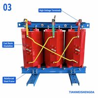 Transformateur sec en résine époxy 10kV 35kV 50/60Hz à enroulement en cuivre pour centre de données hospitalier, distribution triphasée SCB11