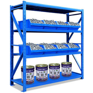 יחידות מדפים מפלדה כבדה הניתנות להתאמה אישית למחסנים, הגנה מפני קורוזיה, מגוון צבעים, למרכזי הפצה קמעונאיים - Product Image 4