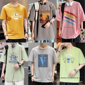 Camisetas deportivas para hombre Camisetas holgadas de manga corta de talla grande para hombre Camiseta de algodón para hombre con patrón de letras - Product Image 4