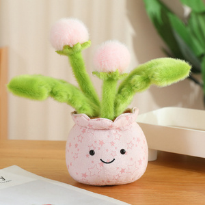 Peluche a Forma di Pianta in Vaso - Pianta in Vaso Imbottita - Pianta in Vaso Morbida - 25cm 3 Colori Assortiti Grazioso Fiore in Vaso: Tarassaco - Product Image 5