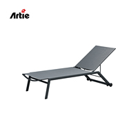 Artie Patio Aluminium Chaise Longue Chaise Longue Piscine Meubles Étanche Transat Extérieur Sling Chaise Meubles De Jardin
