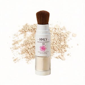 Private Label Organic Vegan Herbal Mineral Sunscreen <strong>Powder</strong> Brush <strong>SPF</strong> 30 Oil Control Matte Translucent Reef Safe Wholesale - Product Image 1