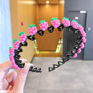 Jiamu Venta caliente dibujos animados onda niños diadema lindo Animal flor antideslizante banda para el cabello para niñas pequeñas vida diaria coreana elegante - Product Image 5