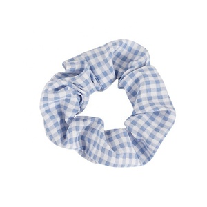 Ingrosso per ragazze carine estive fiori a quadri a quadretti croccanti per capelli fiori elastici a scacchi fascia per capelli puntino blu a Polka Scrunchies - Product Image 4