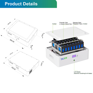 Batterie solaire au lithium empilable <span class=keywords><strong>TAICO</strong></span> 10000+ cycles haute tension 300Ah 400Ah 51.2V 10-20kW 20kWh LiFePO4 à semi-conducteurs CAN - Product Image 6