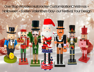 Wooden Handmade 25CM <strong>Nutcracker</strong> Soldier Ornament Cascanueces Navidad <strong>for</strong> <strong>Christmas</strong> and New Year Parties Eco-Friendly - Product Image 4