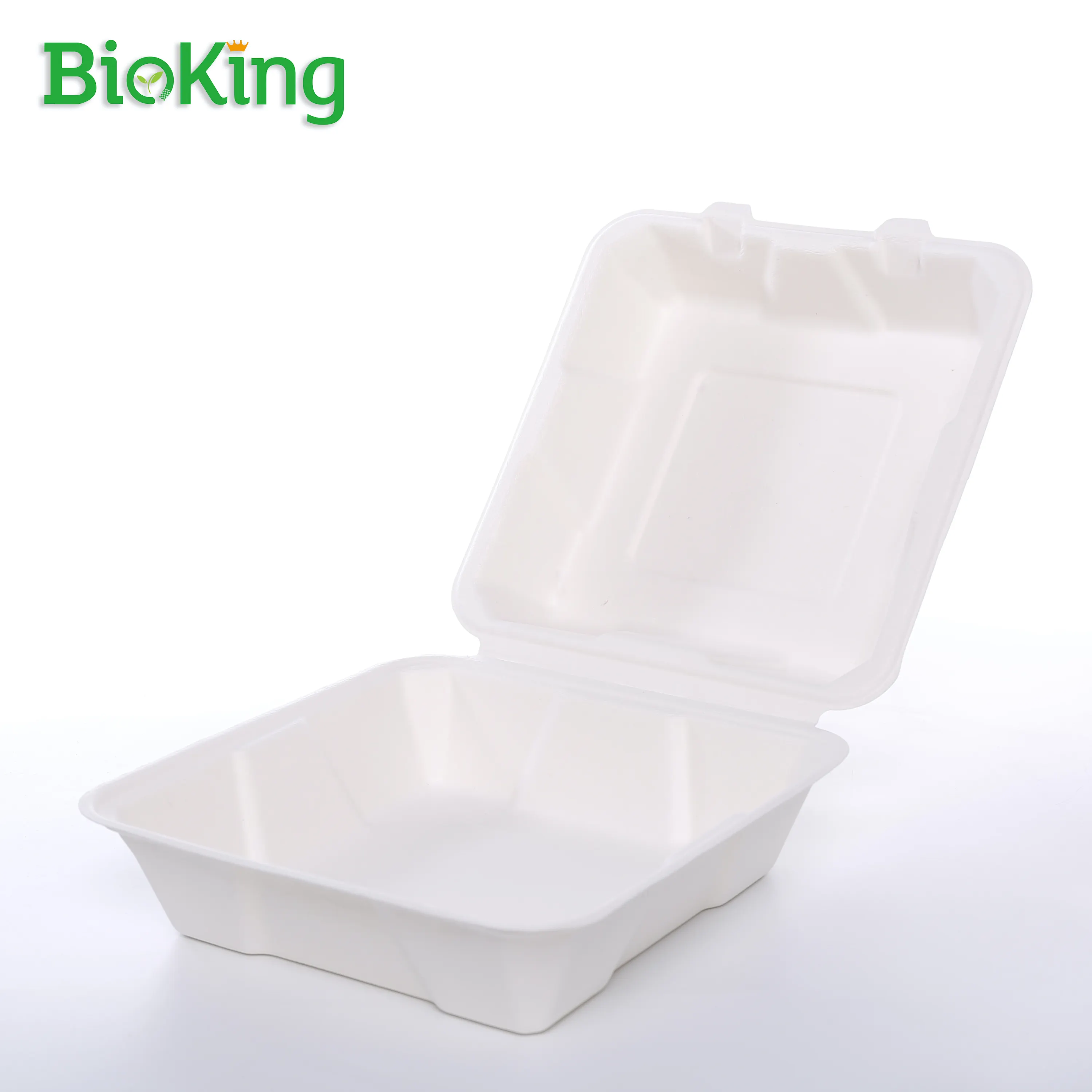 Bioking Platen Ronde Kom Goede Kwaliteit Aangepaste Bagasse Aangepaste Logo Aanvaardbaar Wegwerp Container Voedsel Doos