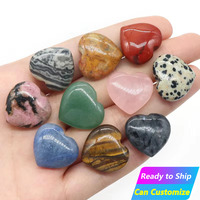 20*8mm Natur Kristall Heilstein Ohne Loch Mini DIY Zubehör Kleine Quarz Herz Kristalle Handwerk