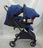 Poussette bébé 2 en 1 Poussette de voyage à 4 roues pour bébé de 1 à 3 ans avec siège auto inclus