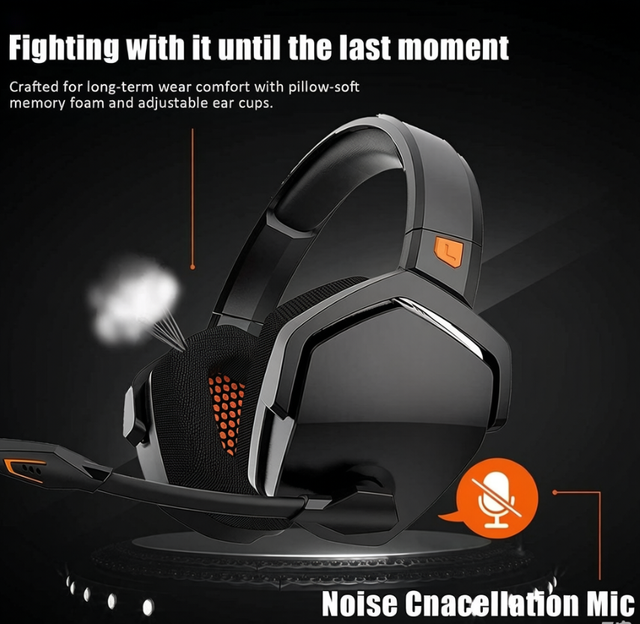 G06 Wireless Active Noise Cancellation Gaming Headset On-Ear 2.4G Noise Reduction Stereo USB Connectors DJ Sports Metal