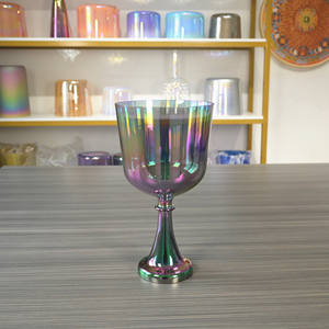 Cawan Kristal HF untuk Terapi Suara, Mandi Suara, Cahaya Pelangi, Kristal Kuarsa Titanium, Alat Meditasi - Product Image 1