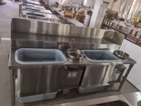 Shineho Offre Spéciale Équipement kfc de bonne qualité Table de panure automatique électrique à 2 réservoirs pour poulet frit à usage commercial