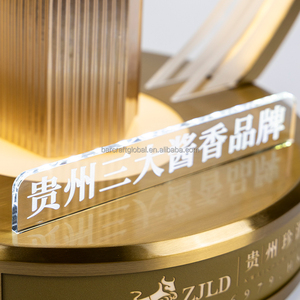 Socle de table rotatif lumineux à LED en acier inoxydable haut de gamme Barcraft modèle 99-0 pour bouteilles de vin pour les fêtes - Product Image 3