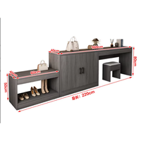 Meuble TV moderne en bois sur mesure pour chambre d'hôtel, avec casier à bagages et bureau intégré, ensemble complet pour usage commercial, maisons d'hôtes et auberges