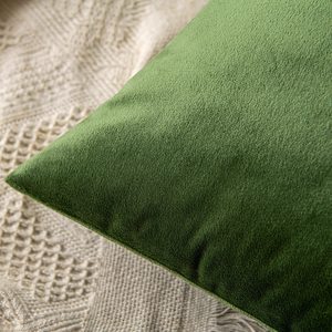 Cuscino di velluto personalizzato all'ingrosso copricuscino verde copri cuscino di velluto con cerniera partita - Product Image 4