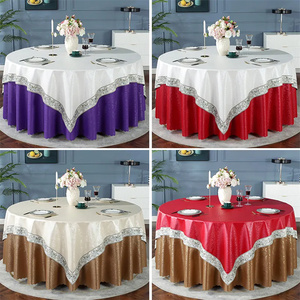 Belle <span class=keywords><strong>nappe</strong></span> tissée en polyester 100% personnalisation privée couvertures de <span class=keywords><strong>table</strong></span> ronde multifonctionnelles - Product Image 3