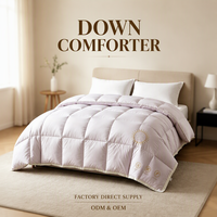 Couette de luxe 90% duvet de canard blanc, fraîche et respirante pour l'été, en tissu polyester, 26-30°C, lavable, grande taille, pour hôtel et maison, personnalisable