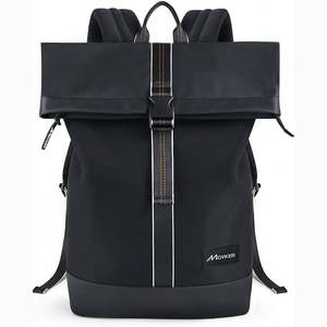 Free Sample Custom Luxury Roll Top <b>Backpack</b> Office <b>Computer</b> Bag Laptop Backpackp Leisure Black Nylon Laptop Rolltop <b>Backpack</b> - Product Image 4
